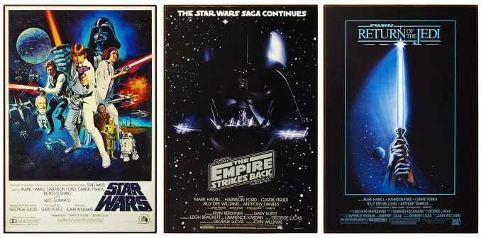 Star Wars Original Trilogy Posters Wood Wall Art