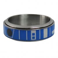 Star Wars R2-D2 Stainless Steel Plated Spinner Ring