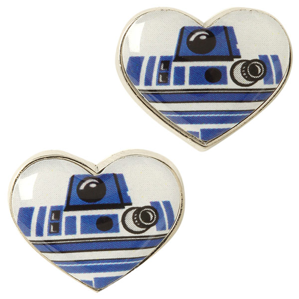 Star Wars R2D2 Heart Stud Earrings