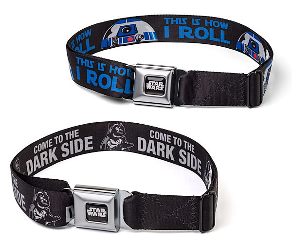 Star Wars R2D2 and Darth Vader Belts