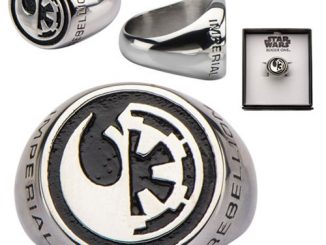 Star Wars Rogue One Rebel Alliance and Galactic Empire Symbol Stainless Steel Ring