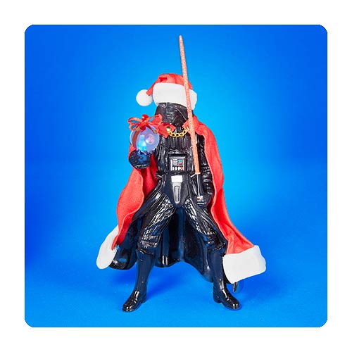 Star Wars Santa Darth Vader with Lightsaber Statue