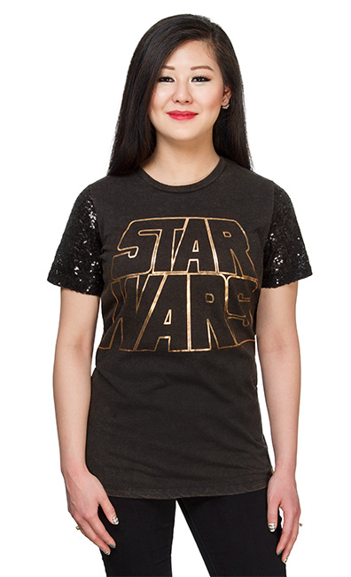 Star Wars Sequin Sleeve Ladies' T-Shirt