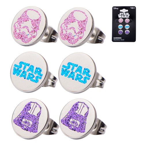 Star Wars Stainless Steel Stud Earring Set