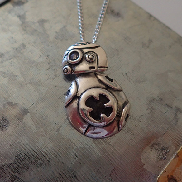 Star Wars The Force Awakens BB-8 Silver Charm Necklace
