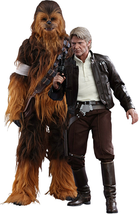 Star Wars The Force Awakens Han Solo and Chewbacca Sixth-Scale Figure Set