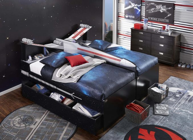Star Wars X-wing Twin Bookcase Bed