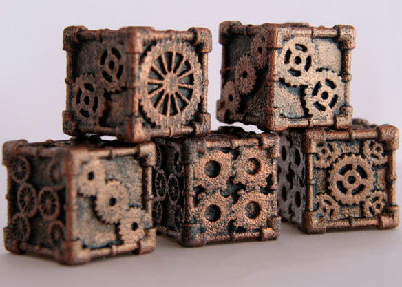 Steampunk Styled Dice