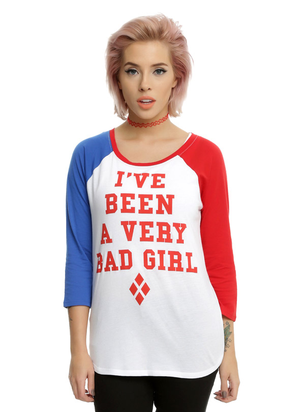 Suicide Squad Harley Quinn Bad Girl Raglan T-Shirt