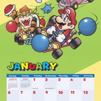 Super Nintendo Retro Art 2019 Calendar January