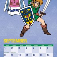 Super Nintendo Retro Art 2019 Calendar September