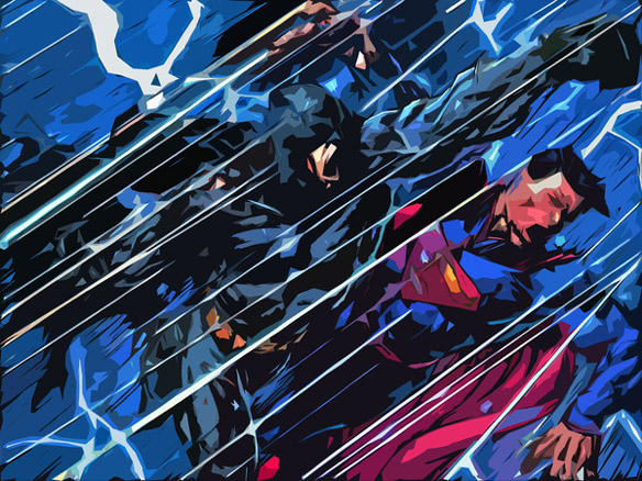 Superhero Polygon Art - Batman versus Superman