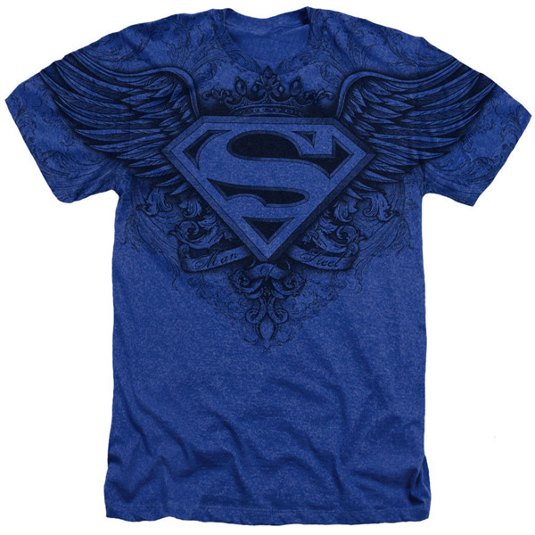 Superman Man of Steel Winged Logo T-Shirt