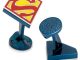 Superman Shield Logo Blue Stainless Steel Cufflinks