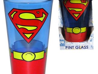 Superman Uniform 16 oz. Pint Glass