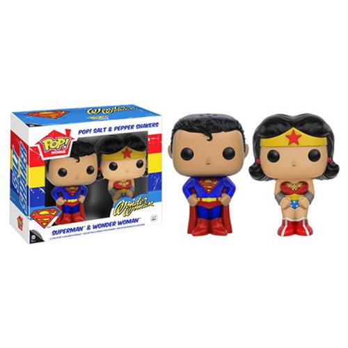 Superman and Wonder Woman Pop! Home Salt and Pepper Shaker Set