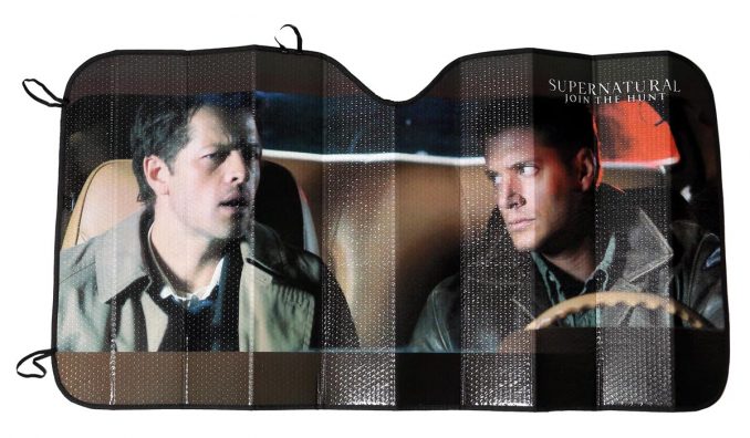 Supernatural Castiel and Dean Winchester Auto Sunshade