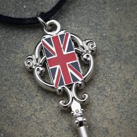 TARDIS & Union Jack Antique Key Necklace