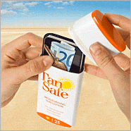 TanSafe lotion container safe