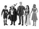 The Munsters Black and White Action Figure Set