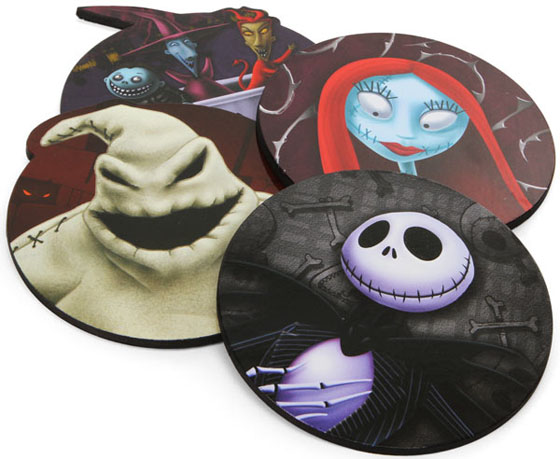 The Nightmare Before Christmas Wooden Coaster Set