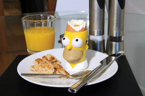 The Simpsons Egg Cup With Toast Stamp And Cutter