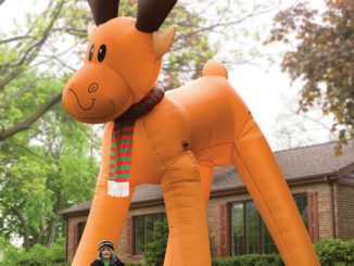 The Two Story Inflatable Reindeer