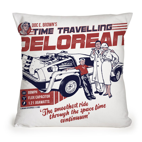 Time-Traveling Delorean Pillow