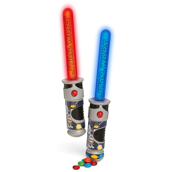 Toy Lightsabers with M&Ms