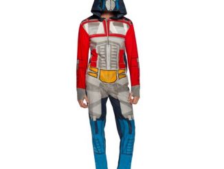 Transformers Optimus Prime Hooded Unisex Onesie with Thumb Holes and Removable Feet