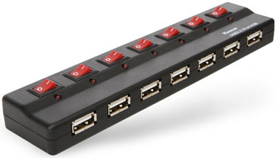 USB 7 Port Hub with Power Switches