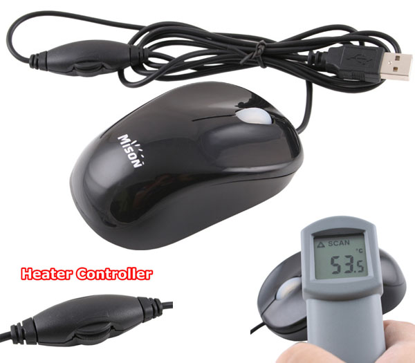 USB Optical Mouse with a Built-in Heater