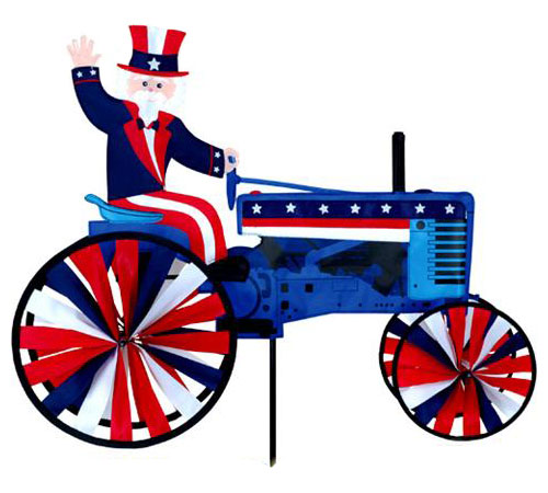 Uncle Sam on a Tractor Wind Spinner