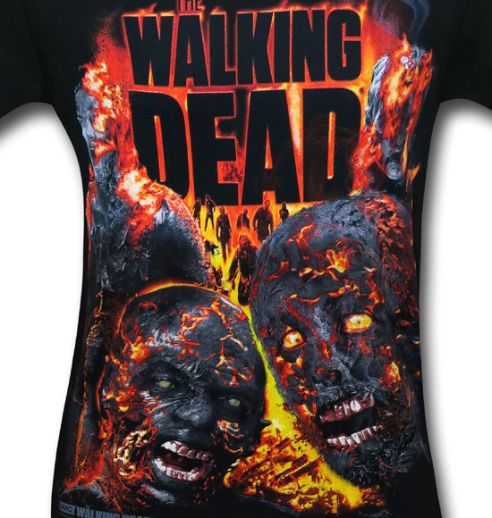 Walking Dead Zombie Conflagration Shirt