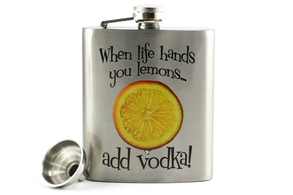 When Life Hands You Lemons...Add Vodka Flask