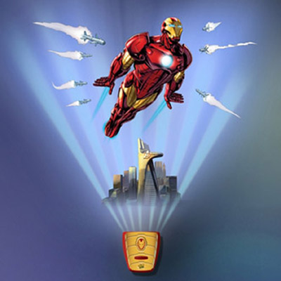 Wild Walls IRONMAN wall stickers 12 decals with LIGHT & SOUNDS superhero Marvel