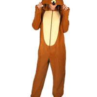 Wile Coyote Hooded Footed Adult Pajamas