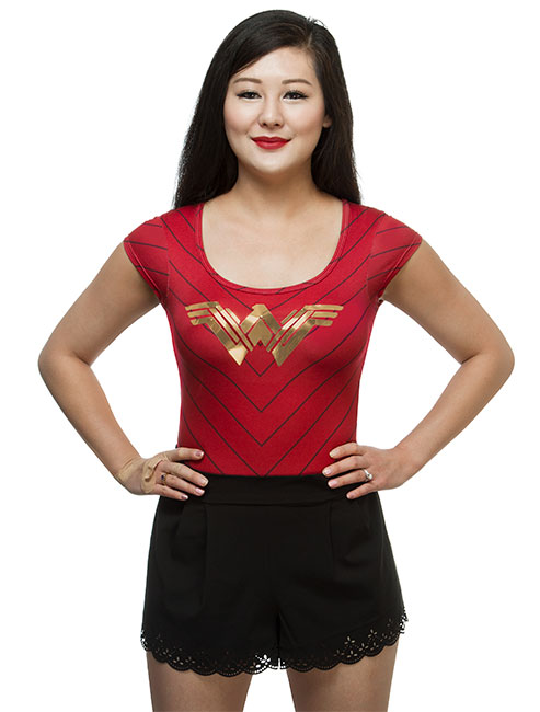 Wonder Woman Gold Foil Bodysuit