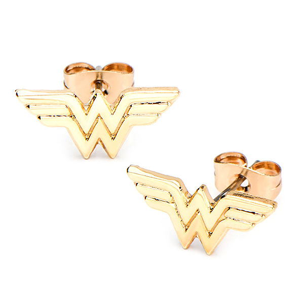 Wonder Woman Gold-Plated Stud Earrings