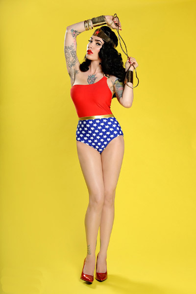 Wonder Woman One-Shouldered One Piece Swimsuit