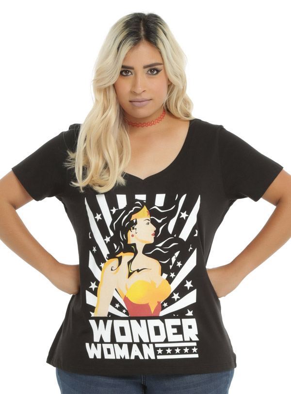 wonder-woman-sun-burst-v-neck-girls-t-shirt