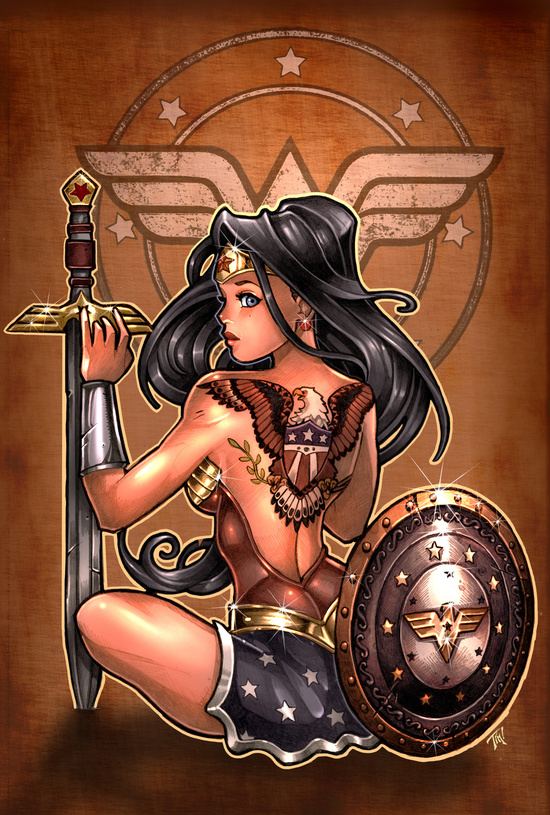 Wonder Woman Tattooed Amazon Art Print