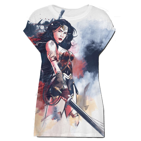 Wonder Woman Watercolor Ladies T-Shirt
