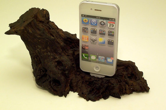 Wooden iPhone Dock and Charging Station