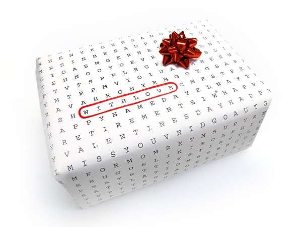 Wordless Word Search Wrapping Paper