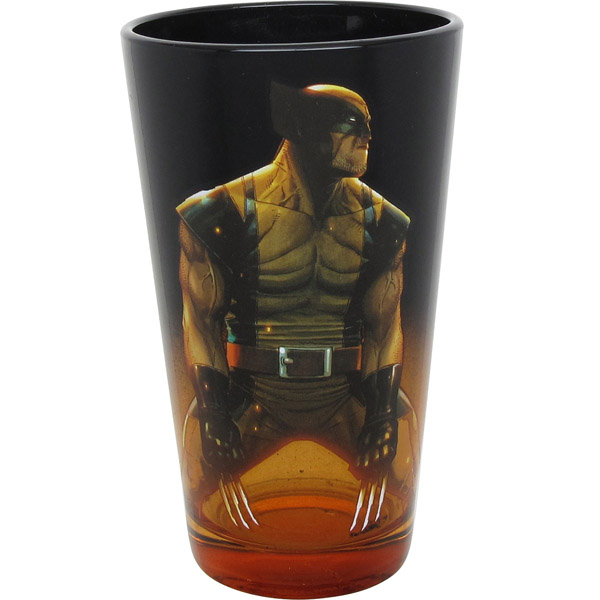 X Men Wolverine Orange-Black Gradient Pint Glass