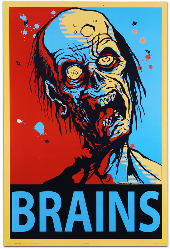 Zombie Brains Wall Poster  