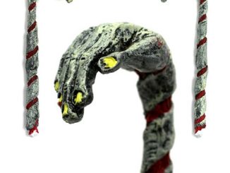 Zombie Candy Cane Christmas Ornament