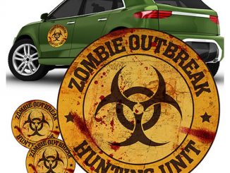 Zombie Outbreak Hunting Unit Orange FanWraps Car Decal