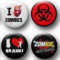 Funny Zombie Pins / Buttons